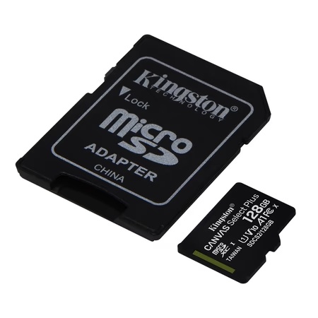 Kingston Canvas Select Plus 128 GB microSDXC Memory Card with Adapter