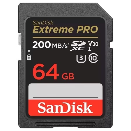 SanDisk 64 GB Extreme Pro SD UHS-I Memory Card with Up to 200 MB/Sec Read Speed