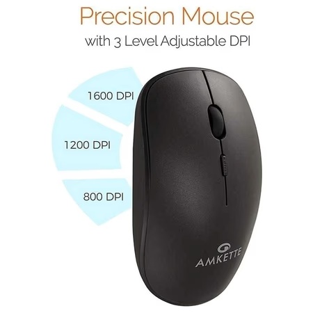 Amkette Wi-Key Plus Wireless Keyboard with Mouse Combo