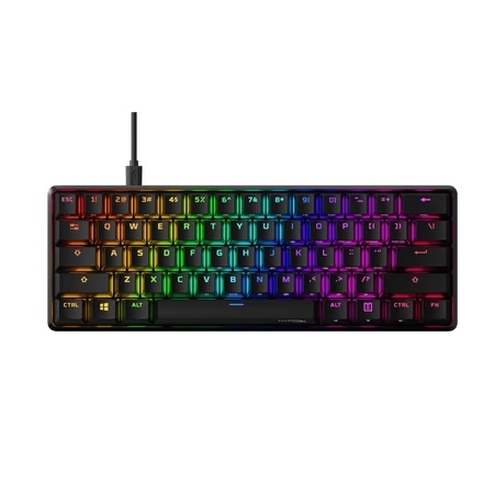 HyperX Alloy Origins 60 - USB-C Mechanical Gaming Keyboard - Ultra Compact 60% Form Factor - (Aqua Switch) - Double Shot Pbt Keycaps - RGB Led Backlit - Ngenuity Software Compatible (56R61AA#ABA)