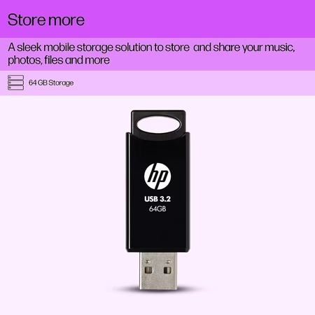 HP 64 GB 712w USB 3.2 Flash Drive Black