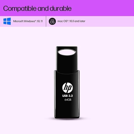 HP 64 GB 712w USB 3.2 Flash Drive Black