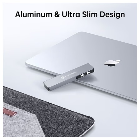 Novoo 7-in-2 USB-C Hub with 2 USB 3.0 Port, 2 USB-C PD Port, SD Card and microSD Card Slot, HDMI Port, Dark Grey 3 Novoo 7-in-2 USB-C Hub with 2 USB 3.0 Port, 2 USB-C PD Port, SD Card and microSD Card Slot, HDMI Port, Dark Grey