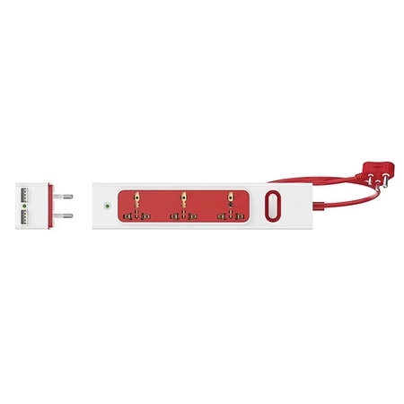 GM LEMOID 4+1 Spike Guard With Detachable Twin USB 2.1 A