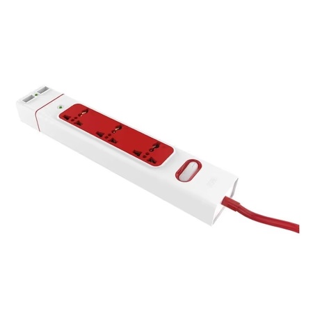 GM LEMOID 4+1 Spike Guard With Detachable Twin USB 2.1 A