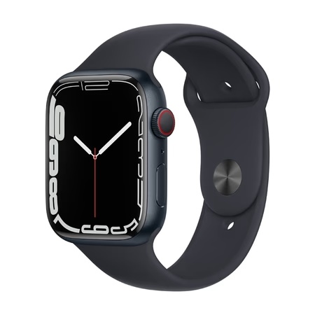 Apple Watch Series 7 Cellular - 45 mm Midnight Aluminum Case with Midnight Sport Band