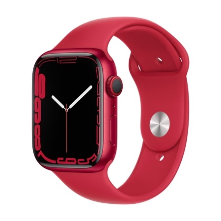 Apple Watch Series 7 Cellular - 45 mm Red Aluminum Case with Red Sport Band