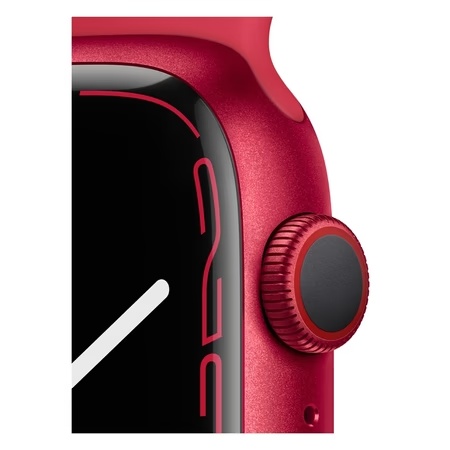 Apple Watch Series 7 Cellular - 45 mm Red Aluminum Case with Red Sport Band