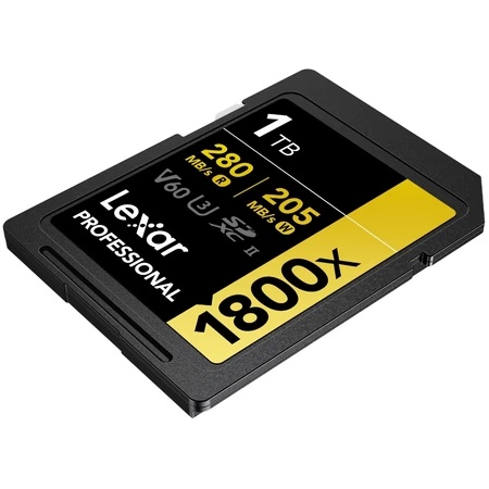 Lexar 1 TB Professional 1800x SDXC UHS-II Gold Series Memory Card 4 Lexar 1 TB Professional 1800x SDXC UHS-II Gold Series Memory Card