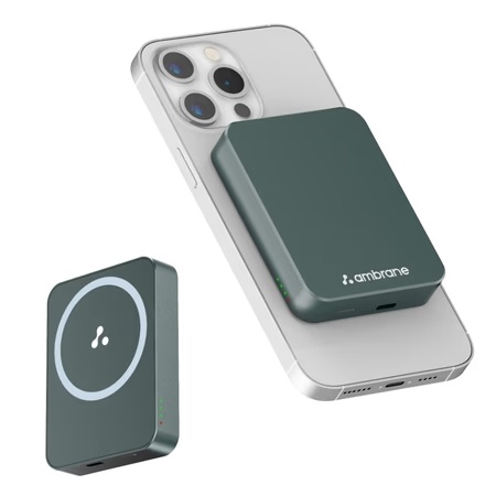 Ambrane 5000 mAh Power Bank, Aero Sync PB 5, Green