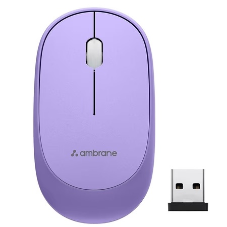 Ambrane Sliq Wireless Mouse, Purple