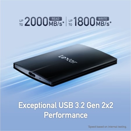 Lexar SL500 Portable 2 TB SSD, Black 5 Lexar SL500 Portable 2 TB SSD, Black