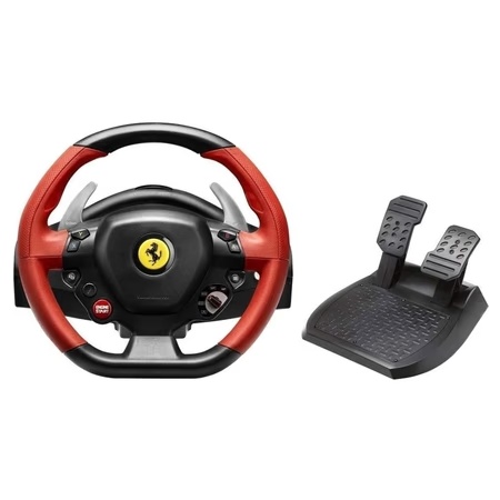 Thrustmaster Ferrari 458 Spider Racing Wheel with 2 Pedal Set, Black