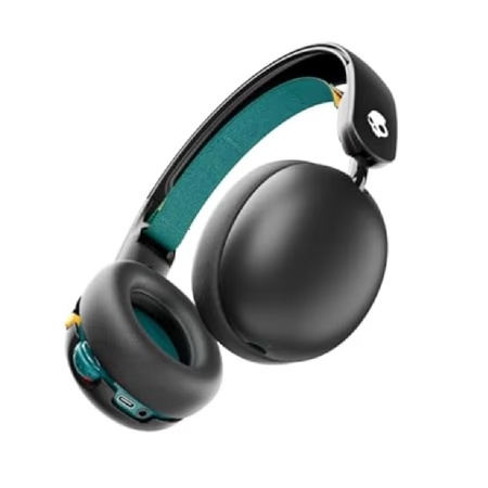 Skullcandy Grom Over-Ear Wireless Headphones for Kids, 45 Hr Battery, Volume-Limiting, Works with iPhone Android and Bluetooth Devices - Black