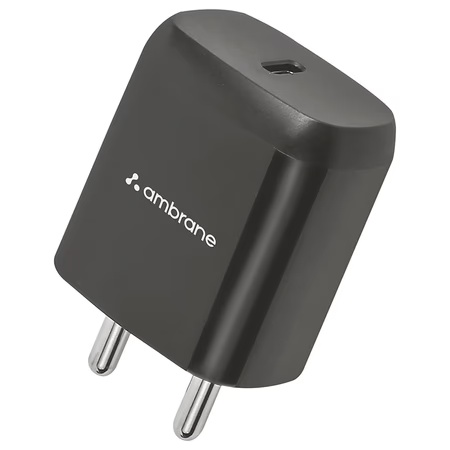 Ambrane RAAP M20 Wall Charger with 20 Watts Boosted Speed (Black)