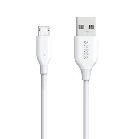 Anker A8132H21 USB to Micro USB PowerLine Durable Fast Charging Cable, White