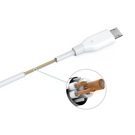 Anker A8132H21 USB to Micro USB PowerLine Durable Fast Charging Cable, White