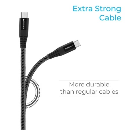 Ambrane 150 cm (1.5 m) Unbreakable 3 A Fast Charging Braided Type-C Cable (Black, BC-T-15) 5 Ambrane 150 cm (1.5 m) Unbreakable 3 A Fast Charging Braided Type-C Cable (Black, BC-T-15)