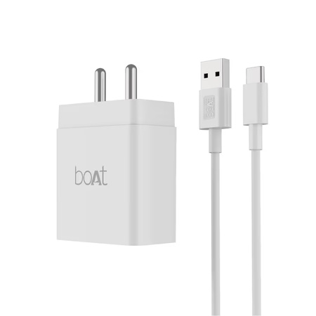 Boat WCD 18 Watts QCPD Travel Charger with USB Type C Cable, White