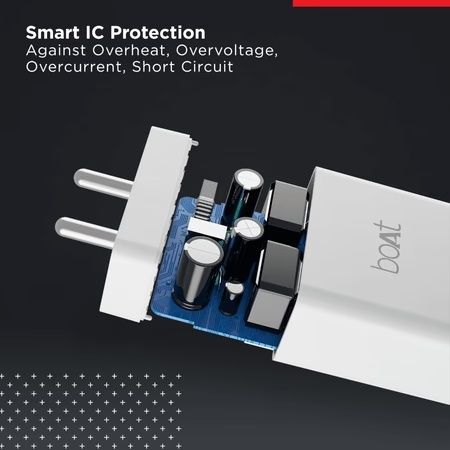 Boat WCD 18 Watts QCPD Travel Charger with USB Type C Cable, White 5 Boat WCD 18 Watts QCPD Travel Charger with USB Type C Cable, White