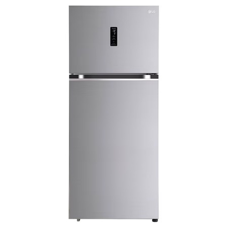 LG 408 litres 3 Star Frost Free Double Door Refrigerator, GL-T412VPZX, Shiny Steel
