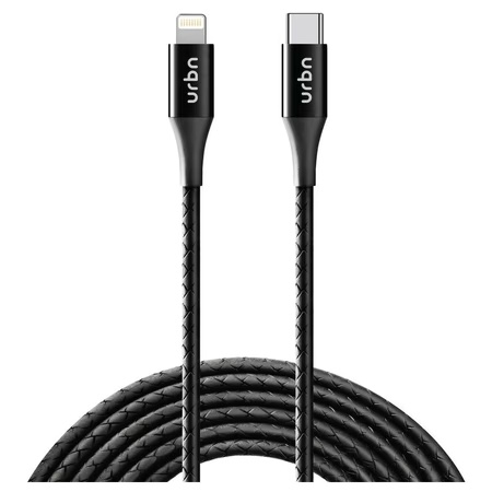 Urban UPC350 Lightning to Type-C Cable with 3 AMP Fast Charging, Black
