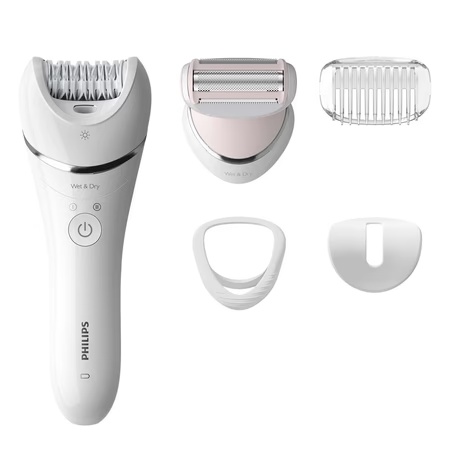 Philips 8000 Series BRE710/00 Epilator With Anti-Slip Grip, White