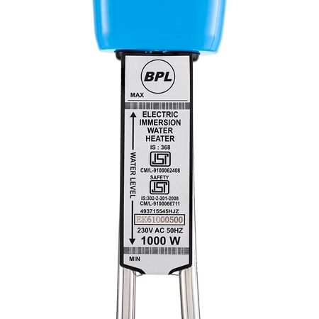 BPL Immersion Water Heater 1000 W, BIMH1000WP, Blue 7 BPL Immersion Water Heater 1000 W, BIMH1000WP, Blue