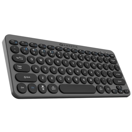 Amkette Optimus 4 in 1 Bluetooth Wireless Keyboard, Grey