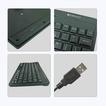 Zebronics ZEB K04 USB mini multimedia keyboard with Laser printed keycaps 3 Zebronics ZEB K04 USB mini multimedia keyboard with Laser printed keycaps