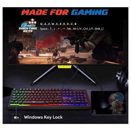 Amkette EvoFox Warhammer Wired Gaming Keyboard 6 Amkette EvoFox Warhammer Wired Gaming Keyboard
