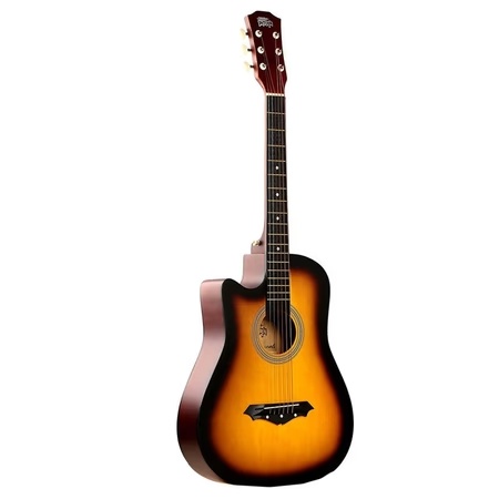 Intern INT-38C-SB-L Left Hand Acoustic Guitar Kit with Bag, Strings, Pick and Strap (Sunburst)