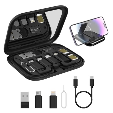 Portronics SnapCase Multifunctional Storage, Black