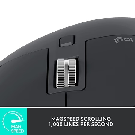 Logitech Mx Master 3S Wireless Optical Mouse, Graphite 3 Logitech Mx Master 3S Wireless Optical Mouse, Graphite