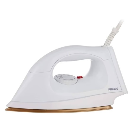 Philips HI114, 1000 Watt, Dry Iron, Golden American Heritage Soleplate, White