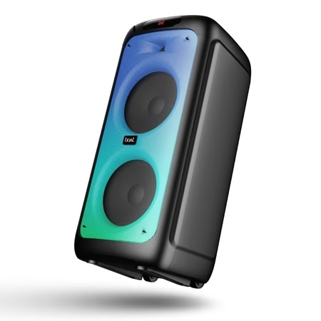 boAt Partypal 390 Bluetooth Speaker with 160 W Signature Sound, Karaoke with 2 Microphone Input Ports, Up to 6 hrs Playtime, EQ Modes, TWS Mode, Bluetooth v5.3, AUX Port, & USB Type-C Port (Space Black)