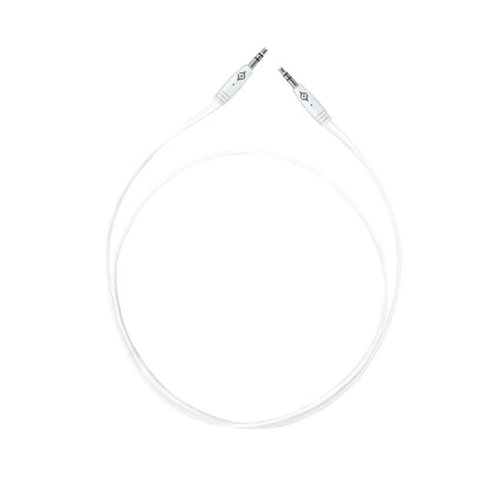 Reconnect AC SC-F 1 m Tangle Free Stereo Cable, White