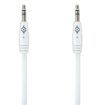 Reconnect AC SC-F 1 m Tangle Free Stereo Cable, White