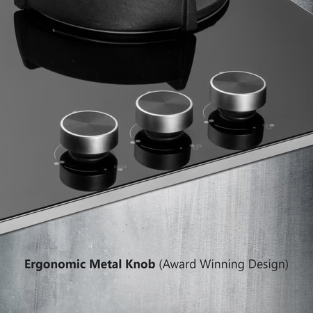 Kaff BLH603 3 Burner Kitchen Hob Black 7 Kaff BLH603 3 Burner Kitchen Hob Black