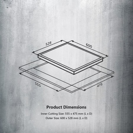 Kaff BLH603 3 Burner Kitchen Hob Black 9 Kaff BLH603 3 Burner Kitchen Hob Black