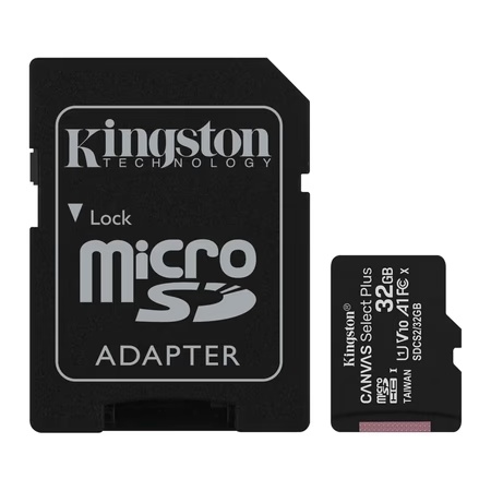 Kingston Canvas Select Plus 32 GB microSDHC Memory Card with Adapter