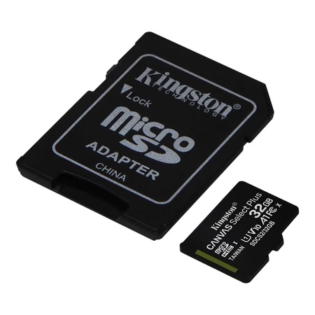 Kingston Canvas Select Plus 32 GB microSDHC Memory Card with Adapter