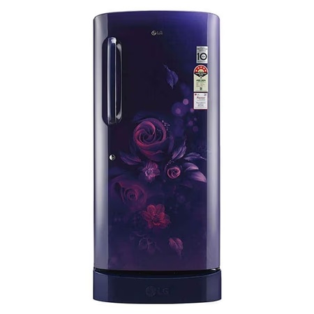 LG 205 L Digital inverter Direct Cool Single Door 5 Star Refrigerator with Base Drawer (Blue Euphoria, GL-D221ABEZ)