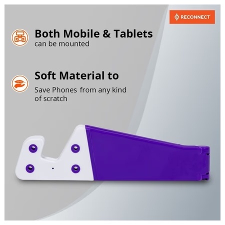 Reconnect RAVSG1001 V-Shaped Mobile Stand (Purple)