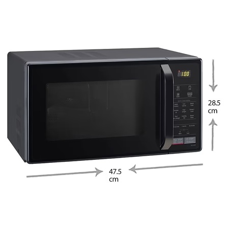 LG MC2146BV 21L Convection Microwave Oven, 151 Auto Cook Menu, Black