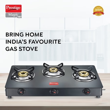 Prestige Magic Plus Glass Top 3 Burner Gas Stove, GTMP 03 2 Prestige Magic Plus Glass Top 3 Burner Gas Stove, GTMP 03