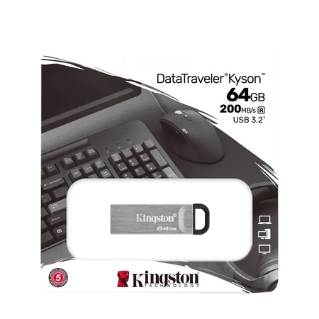 Kingston 64 GB DataTraveler Kyson Flash Drive, DTKN