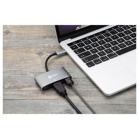 Enter E-C3H USB-C Hub with USB-C PD Port, HDMI Port, USB 3.0 Port, Black 5 Enter E-C3H USB-C Hub with USB-C PD Port, HDMI Port, USB 3.0 Port, Black