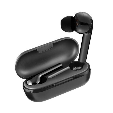 Lumiford Max T55 True Wireless Earbuds with Mic, IPX4 Water Resistant, Hi-fi Bass, Smart Touch Controllers (Black)