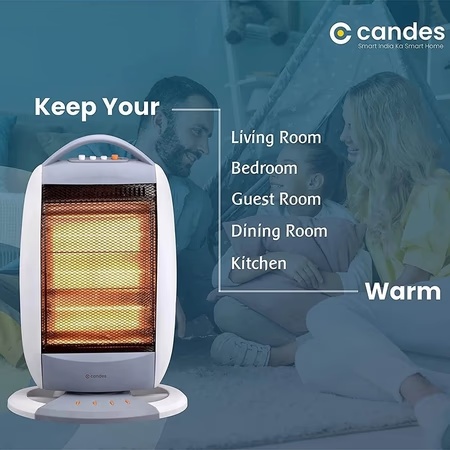Candes Infra3 Noiseless 1200 Watts Halogen Room Heater 6 Candes Infra3 Noiseless 1200 Watts Halogen Room Heater